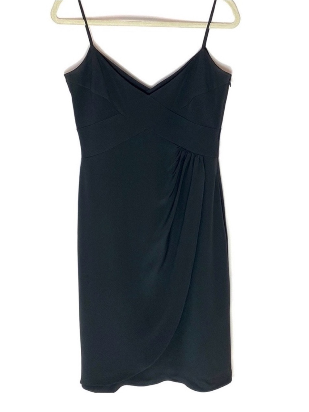 Armani Collezioni black spaghetti strap bodycon dress large